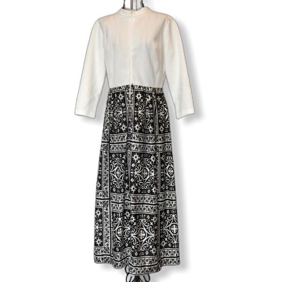 Vintage 1960's brief Notes Brand Mod Maxi Dress Size Large - Picture 9 of 9